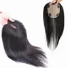 12x13 cm Base de peau cheveux humains Topper partie libre cuir chevelu naturel haut cheveux européens pour les femmes pince en postiche Remy 240222