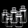 Tools Transparent Glass Sealed Jar Candy Tea Grain Coffee Beans Snacks Spice Storage Tank With Lids Kitchen Big Bottle Food Container