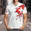 Heren T-shirts Hawaii Poloshirt Zweden Vlag 3D All Over Print Heren Voor Dames Zomer T-shirt met korte mouwen