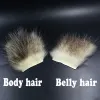 Lures new developed 4big patches natural opossum fur pieces fly tying American opossum body&belly fur awesome nymph dubbing materials