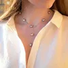 ASHIQI Collana con pendente a catena in argento sterling puro puro 925 per le donne 8-9mm bianco grigio naturale gioielli con perle barocche d'acqua dolce 240227