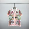 Camisa casual masculina camisa de designer 24ss camisa de botão masculina impressa flor havaiana camisa casual masculina magro manga curta terno casual havaiano tamanho M-3XL #013