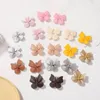 Hair Accessories 10Pcs Girls Cute Butterfly Clips For Kids Handmade PU Leather Hairpins Hairgripes Fashion Baby Gift Set