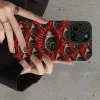 Weiche TPU-Handyhülle für iPhone 15 14 12 11 13 Pro Max 14Plus 12 13 Mini 7 8 Plus X XS Max XR Spooky Scary Red Eye Pattern Back Cover