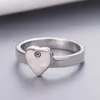 Bagues pour femme, bague de fiançailles en or, cœur, amour, cadeau T, bague en diamant de styliste pour femmes