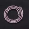 New Design Fine Jewelry Necklace 3Mm 4Mm Sterling Sier Round Cut VVS Moissanite Diamond 3 Prongs Tennis Chain Bracelet
