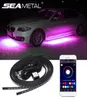 Luzes internas externas 12v led sob a luz do carro faixa flexível rgb colorida lâmpada decorativa app controle remoto underbod9741099