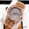 Damie nadgarstki zegarki sportowe AP zegarek męski zegarek Royal Oak Series 37 mm średnica 18K Rose Gold Original Diamond Automatic Mechanical Mens Watch Fashion Lux