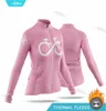 Cor sólida senhora inverno camisa de ciclismo feminino manga longa lã térmica uniforme ropa ciclismo mujer personalizado feminino roupas esportivas 8816792