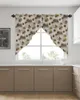 ستارة شتاء شجرة الصنوبر مخروط الستائر الرجعية لغرفة النوم نافذة غرفة المعيشة الستائر مثلث الستائر