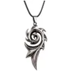 Rock Wolf Tide – collier pendentif en spirale de flamme, accessoires avec chaîne en acier inoxydable, nouvelle couleur argent Antique, accessoires de bijoux à la mode, cadeaux en gros