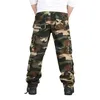 Mens Tactical Camouflage Overalls Högkvalitativ bomull Multi-Pocket Trousers Sports Training Casual Work Pants 240220