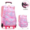 Schultaschen Rollrucksack Trolley Bagpack mit Rädern Kinder für Teenager Jungen Rucksack Mädchen Gepäck Kind