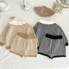 Printemps et automne né infantile bébé garçons et filles princesse pardessus Shorts revers Cardigan costume enfants mode bébé vêtements 240226