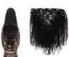 Kinky Curly Clip in Human Hair Extensons 100 Natural Hair Clip Ins 100g Klip w naturalnych kręconych brazylijskich przedłużanie włosów 38883749
