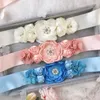 Bride, pregnant woman sweet pearl flower combination patchwork waist belt wedding dress long dress decoration waist cover