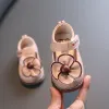 Sandales à bouts couverts pour enfants, chaussures d'extérieur roses à grandes fleurs, décontractées, mignonnes, à la mode, avec boucle à crochet, bout rond, chaussures pour bébés filles, 2022