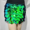 Stage Wear Sequin Belly Dance Skirt Rhombus Sequins Mini Tassel Hip Scarf Sexy Performance Short Belt For Women Girls