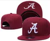 2024 Tous les fans de l'équipe USA College Baseball réglable Alabama Crimson Tide Chapeau sur le terrain Mix Taille de commande Fermée Flat Bill Base Ball Snapback Caps Bone Chapeau a2