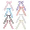 Hair Accessories Set Of 8 Bows With Long Tassels Elegant Bow Clips Trendy French Decoration For Girls & Ladies H37A