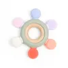 Baby Food Grad Silicone Teether Stick Baby Baby Toys Baby Wood Silicone Teether Combination