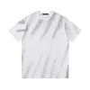 高級メンズデザイナーTシャツブラックホワイトレタープリントシャツ半袖ファッションブランドトップティーサイズS-2xl