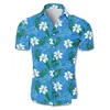 Chemises décontractées pour hommes Chemise à fleurs d'été pour hommes Detroit Streetwear Blue Cartoon Lions Shirtmens Drop Delivery Vêtements Vêtements Dhyib