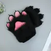 Kostymer 2 st tecknad plysch katt cosplay kostym katt naglar klor handskar päls hand tass handskar anime cosplay metts varm tjockare