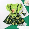 Clothing Sets Toddler Summer Pajamas Girls Baby Girl Clothes Fruit Bow Skirts 3Pcs Setclothing Drop Delivery Kids Maternity Dhyfu