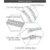 Auf Lager Sterling Silber Tenniskette 2 mm - 6,5 mm VVS-Moissanit-Halskette Feiner Schmuck Großhandelspreis
