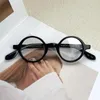 Sunglasses Frames Transparent Circular Acetate Myopia Prescription Optical Eyeglass Frame 42mm Tortoiseshell Color Anti Blue Light Reading