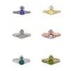 Saturn Viviane Jewlery Designer-Schmuck für Damen Viviennr Westwood Anillos Gleiches Set mit funkelndem Zirkon-Diamant-Kronenring wie die Western Empress