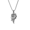 Rock Wolf Tide – collier pendentif en spirale de flamme, accessoires avec chaîne en acier inoxydable, nouvelle couleur argent Antique, accessoires de bijoux à la mode, cadeaux en gros