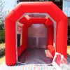 vendita all'ingrosso 4.5x3x3m Mini cabina di verniciatura in tessuto Oxford tenda gonfiabile per pittura Red Silver stazione di lavoro per riparazione moto stanza portatile con tappetino per esterno o interno