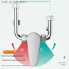 Robinets de lavabo de salle de bains 304 en acier inoxydable chauffe-eau électrique mitigeur salle de bains douche robinet d'eau chaude accessoires interrupteur de valve en forme de U Q240301