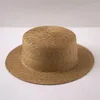 ワイドブリムハットdiy fine file straw for women hat boater boater beach top baseフォーマルフェドーラウェイターパフォーマンス