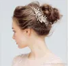 2019 Luxe Rose Gouden Bloemen Bruidshoofddeksels Haarstukken Op Voorraad Diamanten Haarspeld Voor Bruiloften Vrouwen Bruidsaccessoires2079505