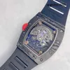 Funkcjonalne zegarek Crystal Branch Watches RM Na rękę Black Focked Carbon Case RM011 NTPT Lotus Team Limited Side Rose Gold