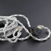Accessoires kz oortelefoonkabel 8 kern zilveren blauw hybride 784 cores verzilverde upgrade kabel heaset draad voor KZ DQ6 ZAX ZS10 pro ZSN ZSX