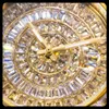 Роскошные позолоченные кварцевые часы с муассанитом из стерлингового серебра 925 пробы на заказ, оптовая продажа с муассанитом