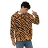 Herrtröjor tiger djur päls rand 3d fleece hoodie polyester varm med fickan super mjuk män kvinnor tröja unisex pullover