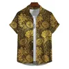Camicie casual da uomo Camicia hawaiana stile spiaggia 3d stampato motivo floreale Outdoor Street manica corta bottone risvolto vestiti 2024