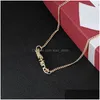 Collares pendientes Amigos Carta Collar de oro Diseñador Mujer Aleación Sier Colgantes chapados con cadena para mujeres Joyería Gargantillas Fashio DH3YF