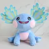 2024 Kawaii Axolotl Plush Toys Cartoon Axolotl fylld djurplysch docka söt rosa bule salamander leksaker för barn födelsedagspresent 25 cm