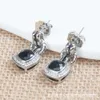 Fashion Brand Designer DY Popular Retro HighQuality Exquisite Luxury Davids MM earrings square trendy Link with button thread