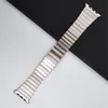 Luxury Wristband Link Bracelet Steel Solid Band Strap Bands Starlight Watchband Butterfly Buckle for Apple Watch Series 3 4 5 6 7 8 9 Ultra iWatch 42/44/45/49mm 38/40/41mm