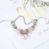 Fashion Dream Pink Armband Womens Peach Heart Key Key Pendant Armband Märkesdesigner Classic Jewelry Series Hot Style Gift Armband