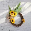 Fleurs décoratives 25 pièces tête de tournesol en soie artificielle fête de mariage décor de bureau à domicile artisanat 7 cm fleur de glycine