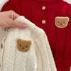 Kleidung Sets 2024 Herbst Geboren Baby Jungen Mädchen Volle Hülse Gestrickte Top Jacke Pullover Shorts Infant Kinder Bär Kleinkind 0-3Y