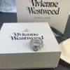 Saturn Viviane Jewlery Дизайнерское кольцо Ювелирные изделия для женщин Viviennr Westwood Anillos Кольцо Высокое качество Западная вдовствующая императрица Двухслойное кольцо с бриллиантами